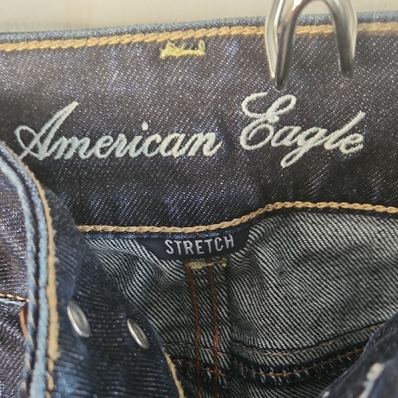 American Eagle Outfitters Dark Blue Ankle Jeans - Picture 2 of 7